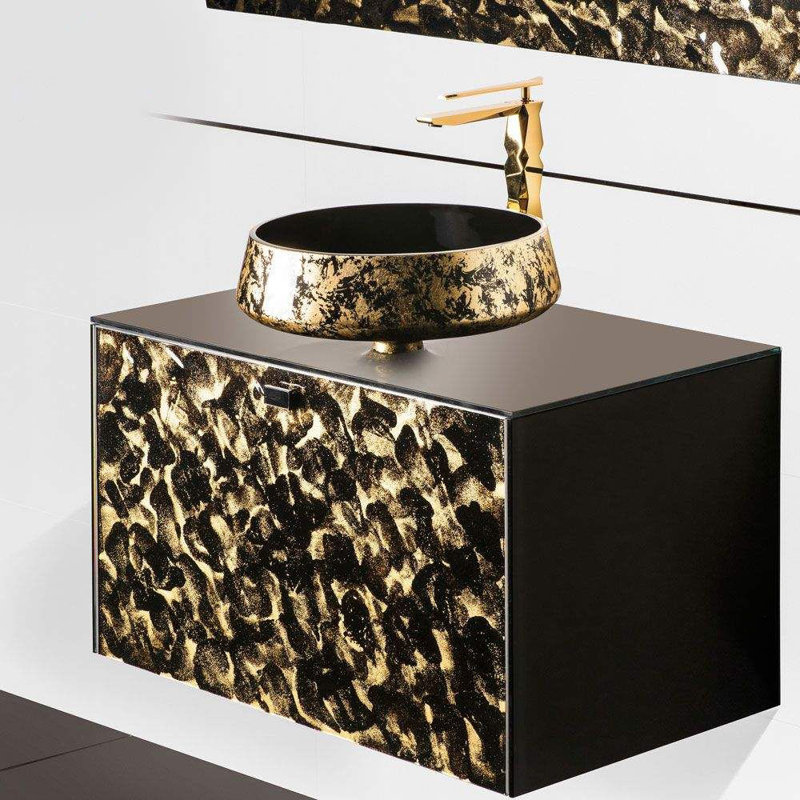 MaestroBath Nola Luxury Murano Glass Single Bathroom Vanity Wayfair